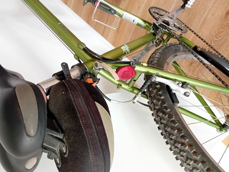 Gebrauchtes Gary Fischer Aquila, Chromoly Frame, 1998, Groep Shimano 85, Remme Dia Compe DP7, Rockshok XC Jett 1998 Mountainbike, Grün — Bild 17 von 17