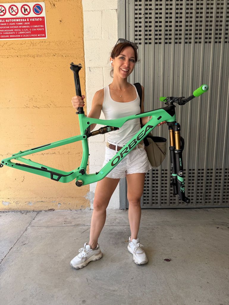 Used Orbea OIZ OMX FRAME + FOX I-LINE DPS REMOTE 2021 Frameset 2021 Mountainbike, Green, 29 — image 1 of 11