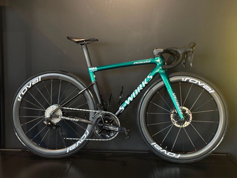 Specialized S-works Tarmac Sl8 Bora Hansgrohe Frameset 2024 Road & Gravel de segunda mano, Verde — imagen 1 de 9