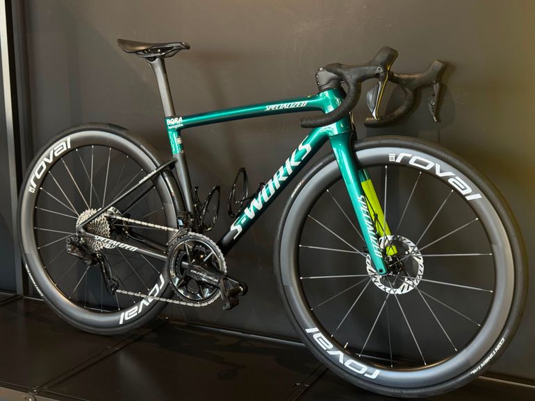 Specialized S-works Tarmac Sl8 Bora Hansgrohe Frameset 2024 Road & Gravel de segunda mano, Verde — imagen 3 de 9