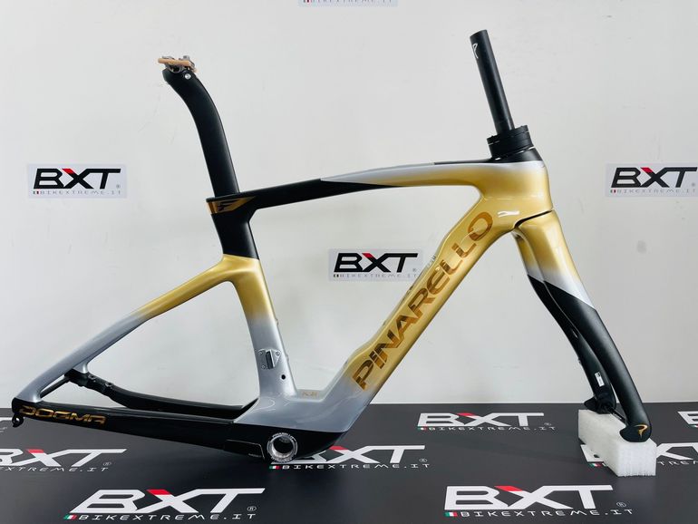 Used Pinarello Dogma F J102 Molten Sand 430 Frameset 2027 Road & Gravel, Light Gray — image 1 of 6