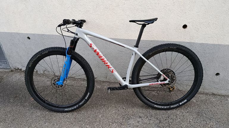Used Specialized S-Works Epic Hardtail AXS 2020 2020 Mountainbike, Light Gray — image 2 of 9