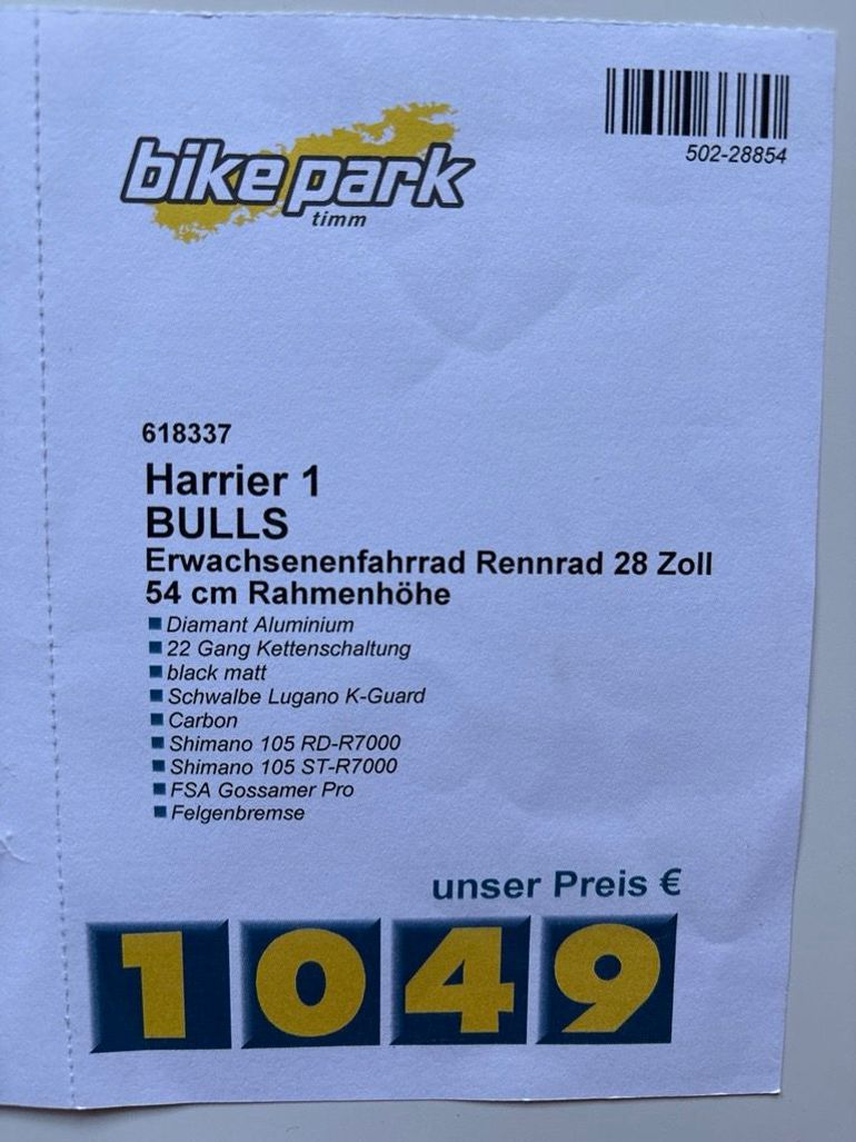 BULLS Harrier 1 2022 2022 Road & Gravel usato, Nero — immagine 7 di 7