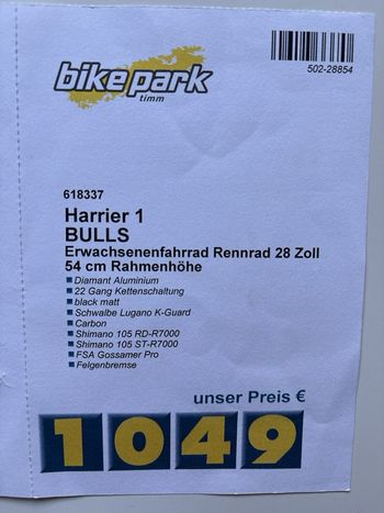 Gebrauchtes BULLS Harrier 1 2022 2022 Road & Gravel, Schwarz — Bild 8 von 10