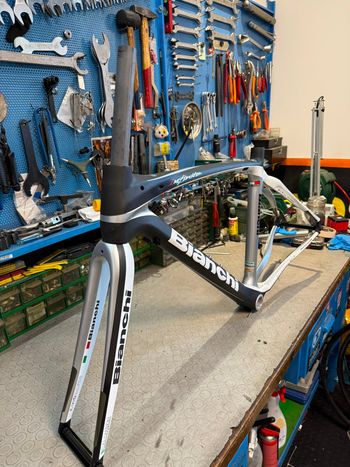 Used Bianchi INFINITO. CARBON. RIMBRAKE. NOS. Frameset 2015 Road & Gravel, White — image 7 of 18