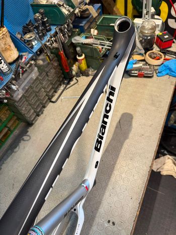 Used Bianchi INFINITO. CARBON. RIMBRAKE. NOS. Frameset 2015 Road & Gravel, White — image 3 of 18