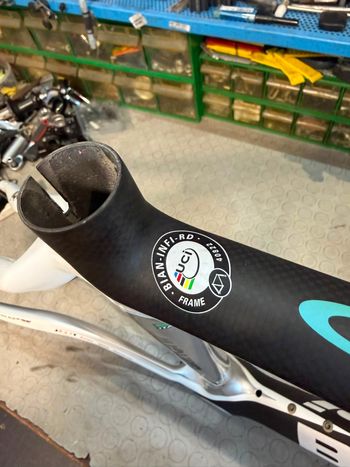 Used Bianchi INFINITO. CARBON. RIMBRAKE. NOS. Frameset 2015 Road & Gravel, White — image 14 of 18