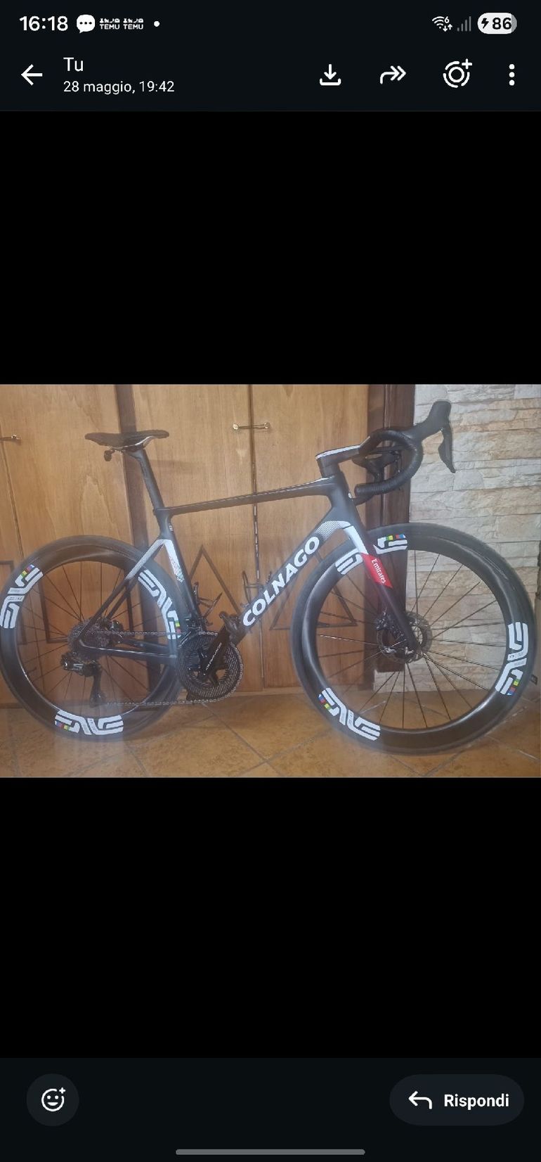 Used Colnago V4RS Frameset 2025 Road & Gravel, Black — image 2 of 5