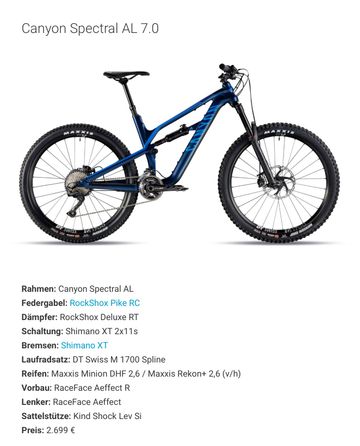 Brugt Canyon Spectral AL 7.0 2018 Mountainbike — billede 1 af 7
