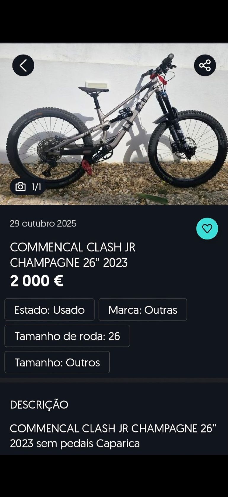 Brugt Commencal CLASH JR V2 2022 2022 Youth — billede 2 af 4
