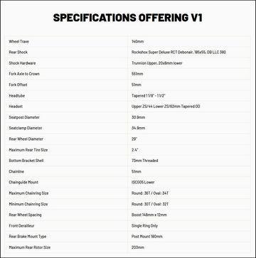 Used Evil Offering V1 Frameset 2021 Mountainbike, Black — image 6 of 6