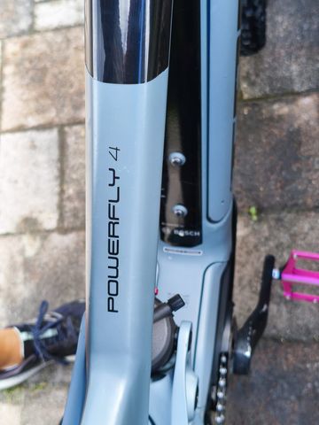 Trek Powerfly FS 4 G2 2020 2020 Mountainbike usato, Grigio chiaro — immagine 3 di 13