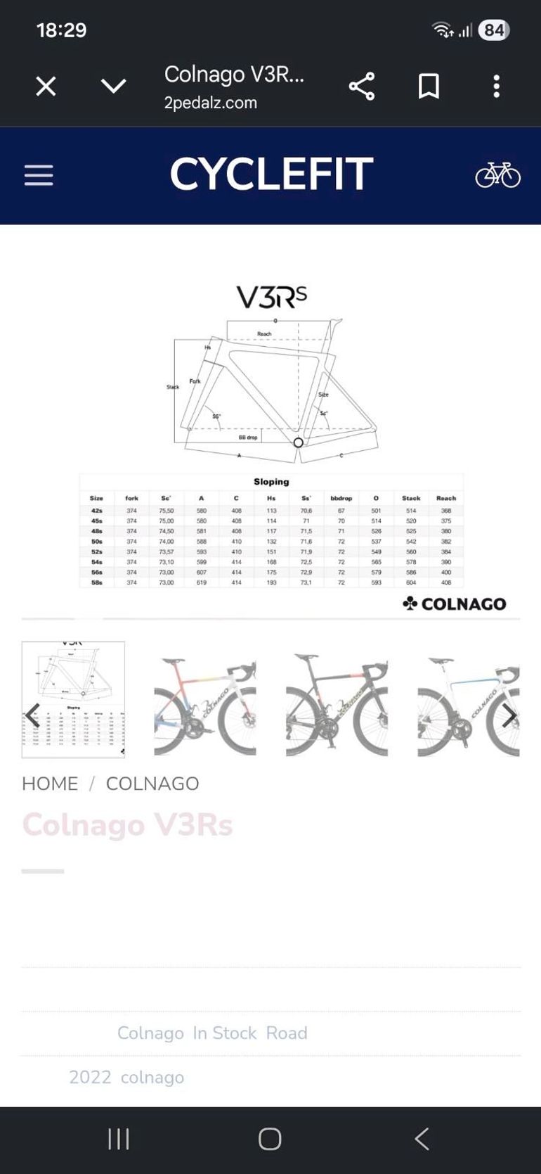 Brugt Colnago V3RS 2022 Road & Gravel — billede 8 af 8