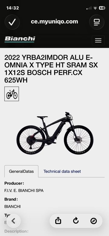 Brugt Bianchi e-Omnia X Type - SX Eagle 1x12 2022 2022 Mountainbike — billede 7 af 7