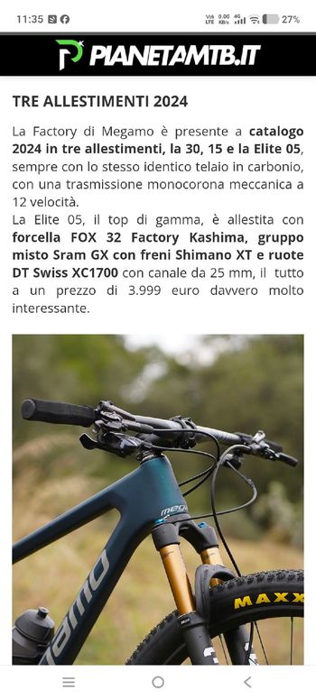 Brugt Megamo FACTORY ELITE 05 2024 2024 Mountainbike — billede 8 af 8