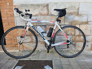 Used Bianchi Via Nirone Sora Compact 2014 2014 Road & Gravel, White — image 2 of 16