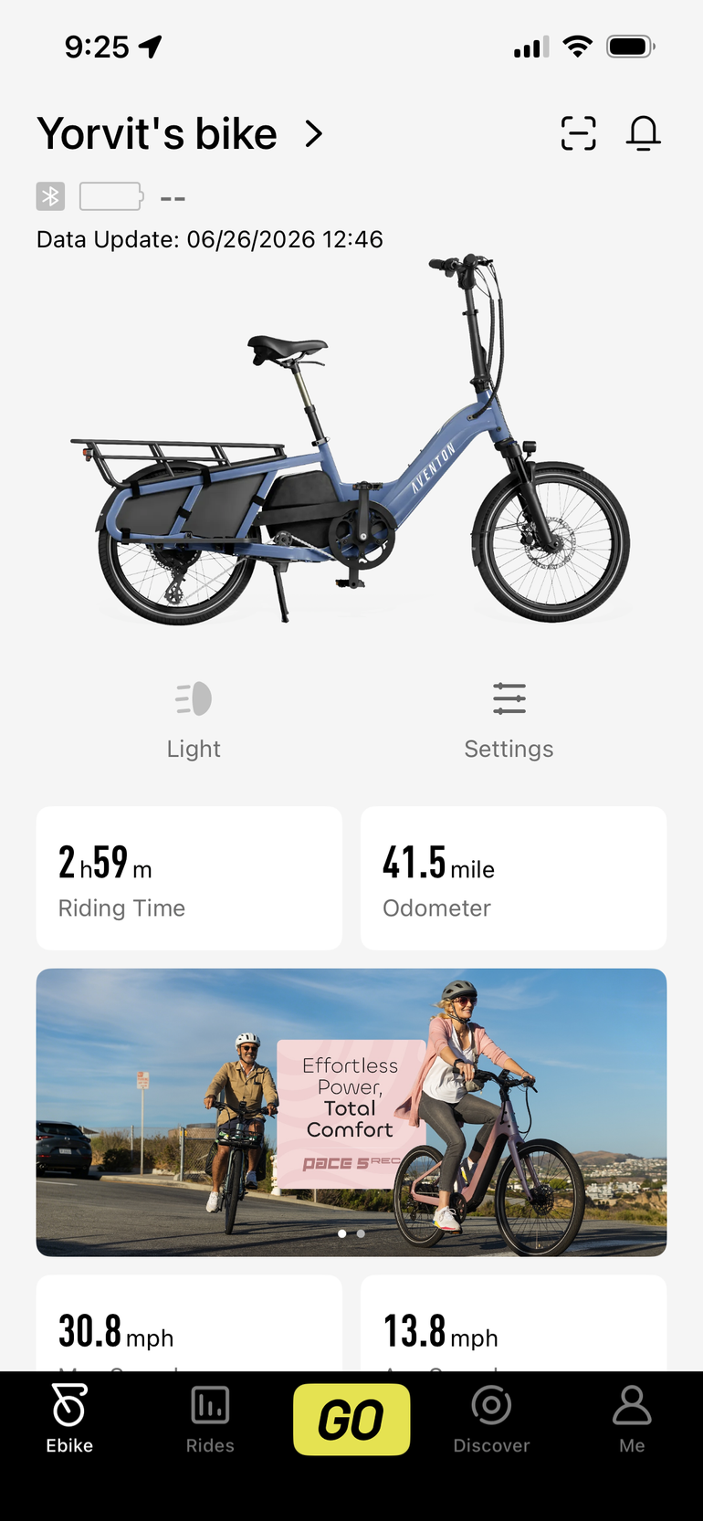 Used Aventon Abound LR 2025 2025 Urban, Blue — image 1 of 8