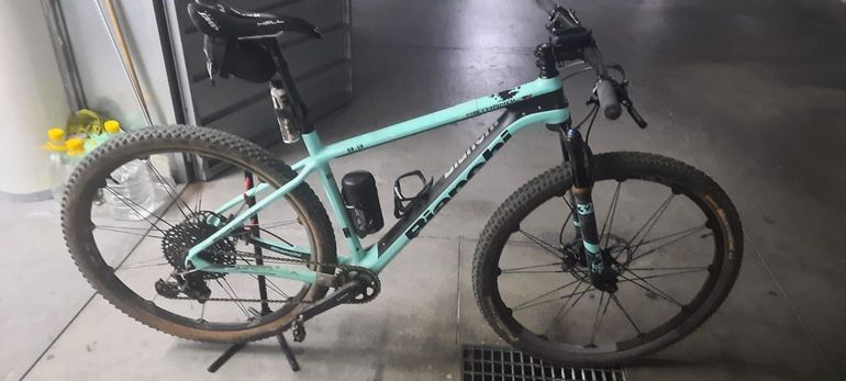 Gebrauchtes Bianchi SRAM X01 Eagle AXS 2017 Mountainbike, Blau — Bild 8 von 14