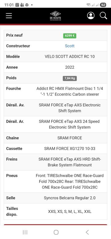 Brugt Scott Addict RC 10 2023 2023 Road & Gravel — billede 4 af 16