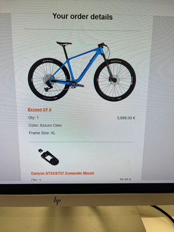 Used Canyon Exceed CF 8 2025 2025 Mountainbike, Blue, 29 — image 6 of 6