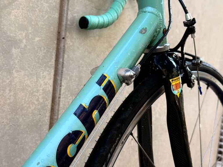 Gebrauchtes Bianchi Custom Campagnolo Record 2000 Road & Gravel, Blau — Bild 7 von 16