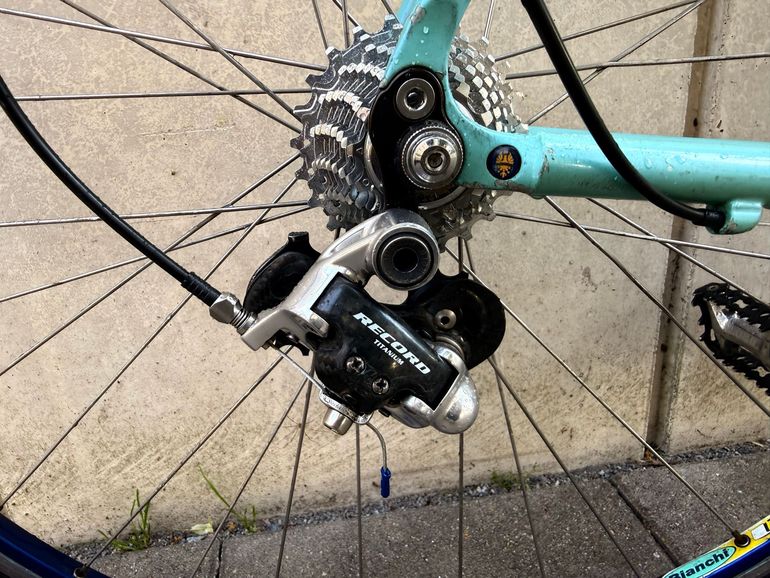 Gebrauchtes Bianchi Custom Campagnolo Record 2000 Road & Gravel, Blau — Bild 3 von 16