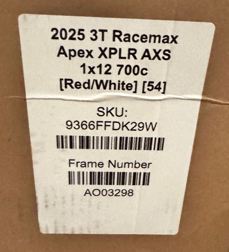Used 3T Exploro SRAM Apex 2025 Road & Gravel, Red — image 13 of 14