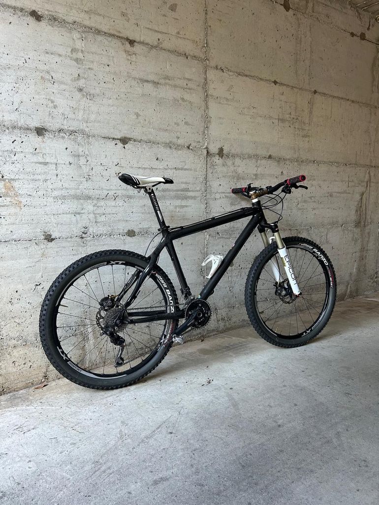 Gebrauchtes Handmade Custom Shimano Deore XT 2014 Mountainbike, Schwarz — Bild 12 von 12