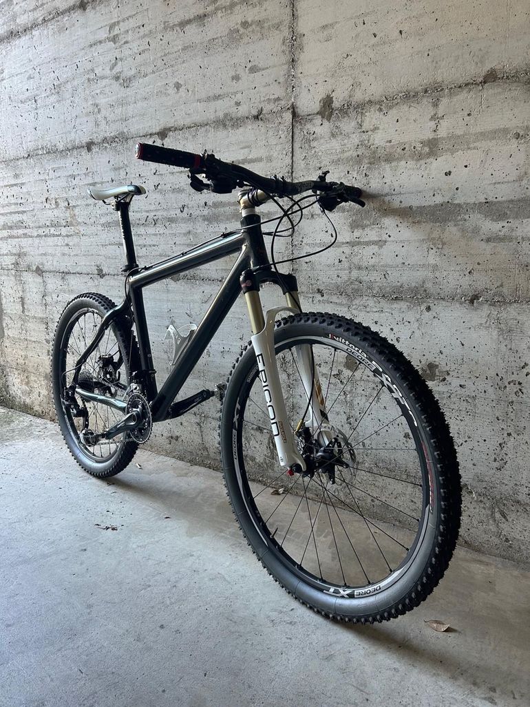 Gebrauchtes Handmade Custom Shimano Deore XT 2014 Mountainbike, Schwarz — Bild 7 von 12