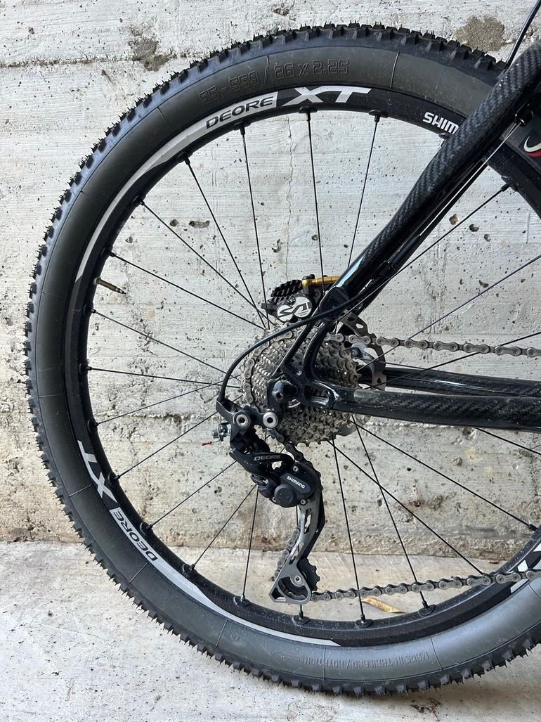 Gebrauchtes Handmade Custom Shimano Deore XT 2014 Mountainbike, Schwarz — Bild 6 von 12