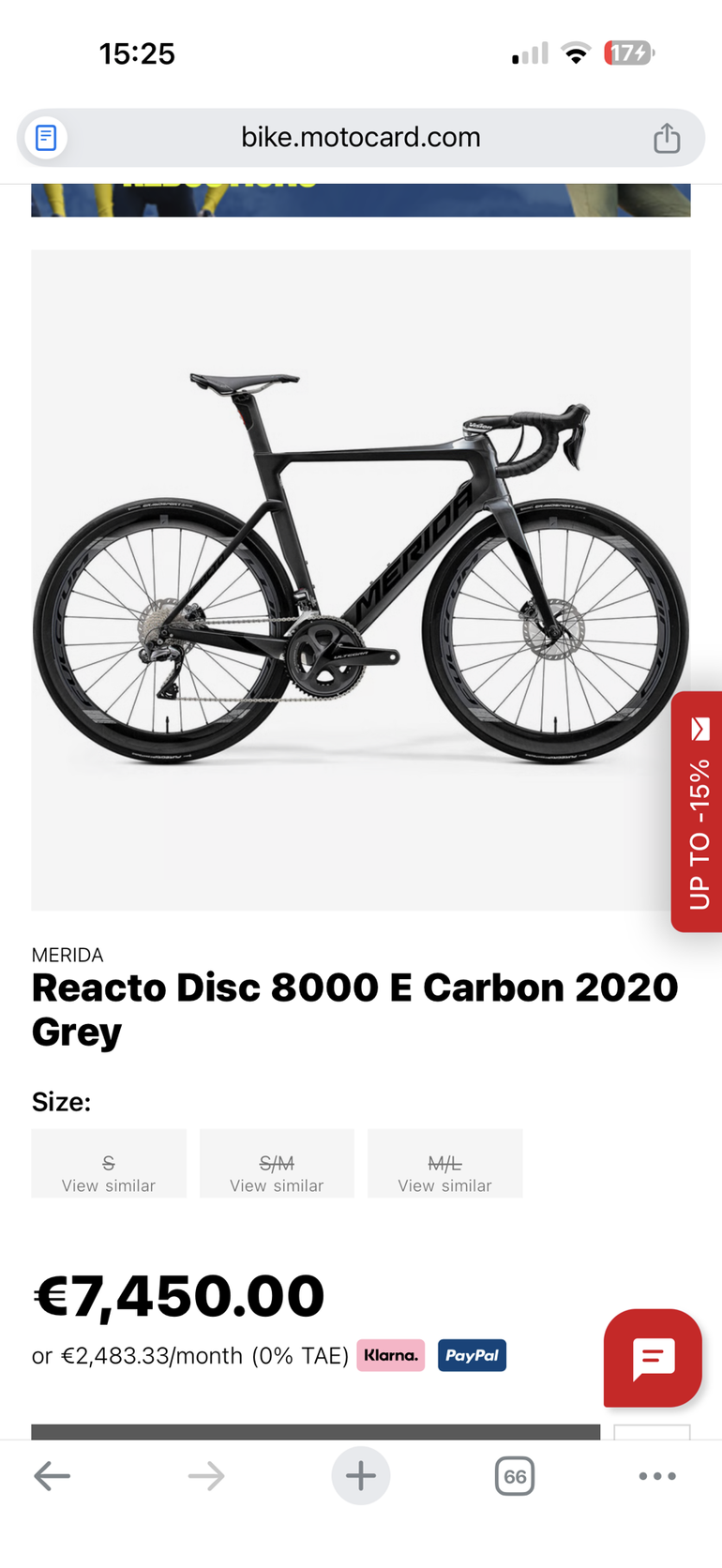 Tweedehands Merida REACTO DISC 8000-E 2020 Frameset 2020 Road & Gravel — afbeelding 7 van 14