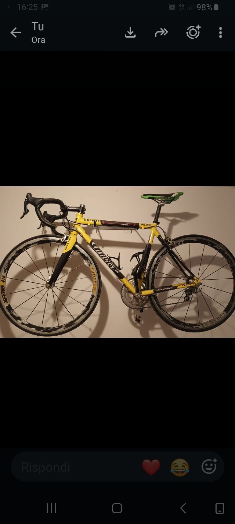 Used Willier triestina Custom Campagnolo Veloce 2001 Road & Gravel, Orange — image 2 of 3