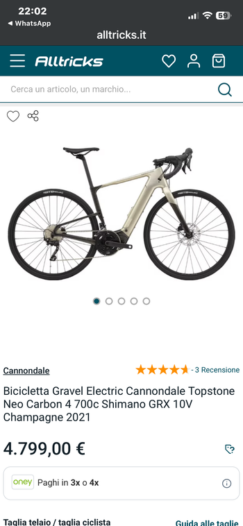 Cannondale Topstone Neo Carbon 4 2021 2021 Road & Gravel usato