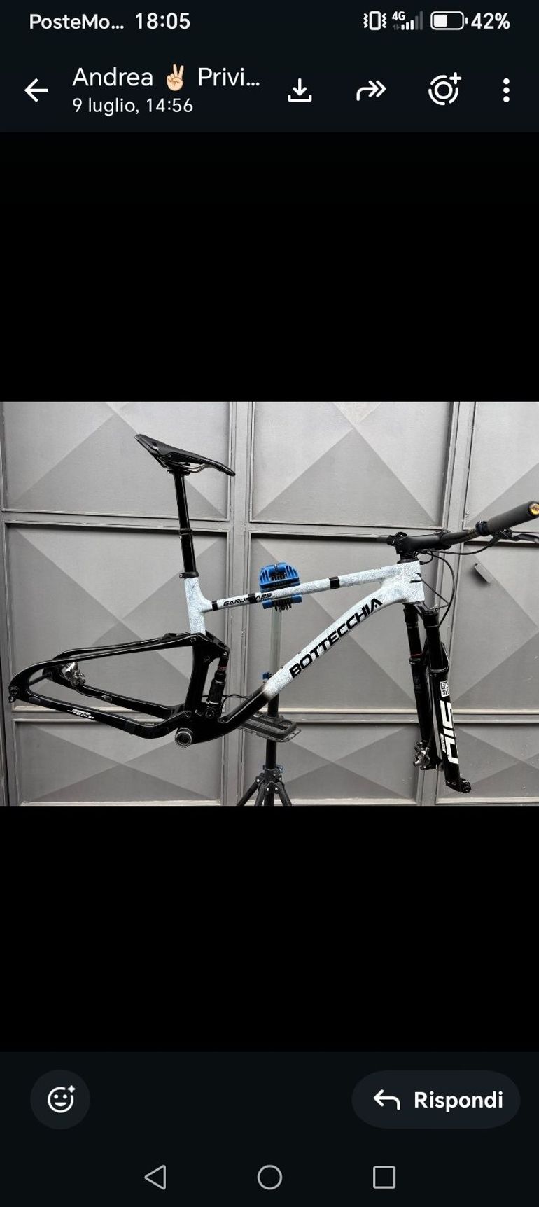 Bottecchia Custom SRAM X01 Eagle AXS 2024 Mountainbike usato, Bianco — immagine 2 di 4