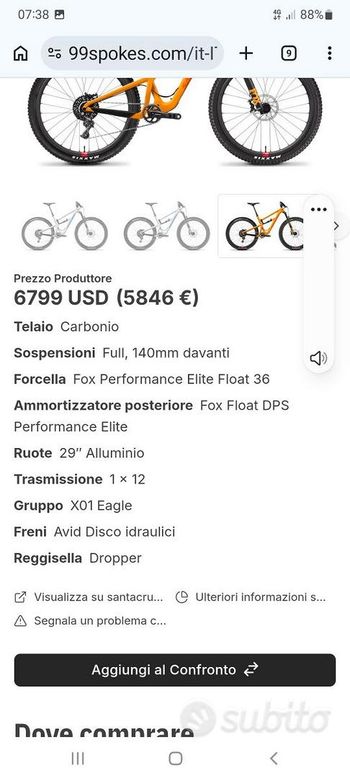 Gebrauchtes Santa Cruz Hightower CC X01 2018 2018 Mountainbike, Orange, 29 — Bild 4 von 7