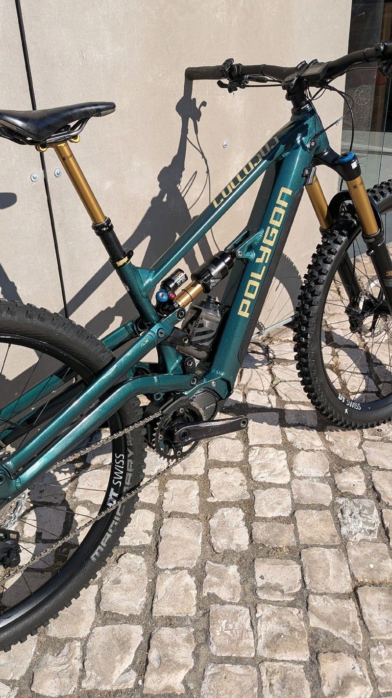 Polygon Collosus Shimano Deore XT Di2 2024 Mountainbike usato, Verde — immagine 16 di 31