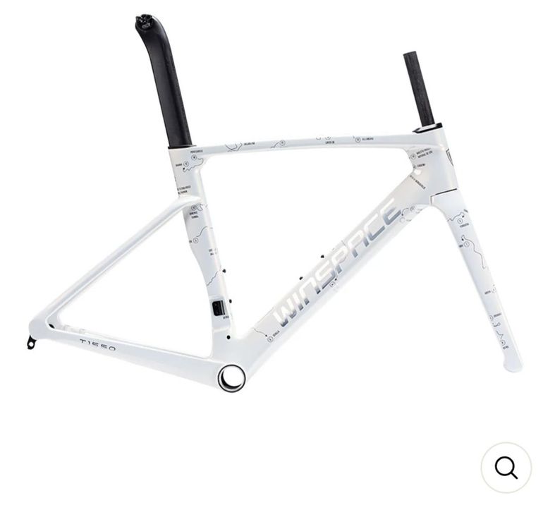 WINSPACE T1550 2 Gen Frameset 2025 Road & Gravel usato, Bianco — immagine 8 di 9