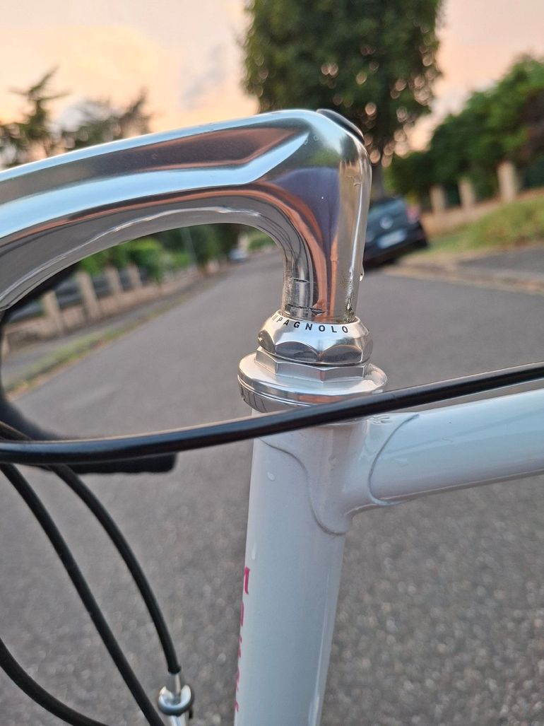 Francesco Moser Custom Campagnolo Record 1990 Road & Gravel usato, Bianco — immagine 19 di 19