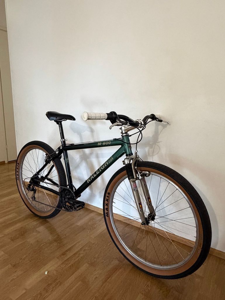 Used Raleigh Custom Shimano Deore LX 1998 Mountainbike, Green — image 7 of 8
