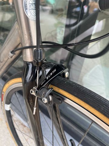 Used Gazelle titanium Custom Shimano 105 2014 Road & Gravel, Light Gray — image 8 of 12