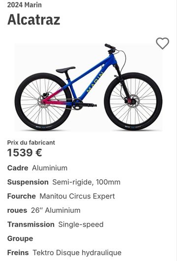Marin Alcatraz 2024 2024 Mountainbike d'occasion — image 3 sur 3