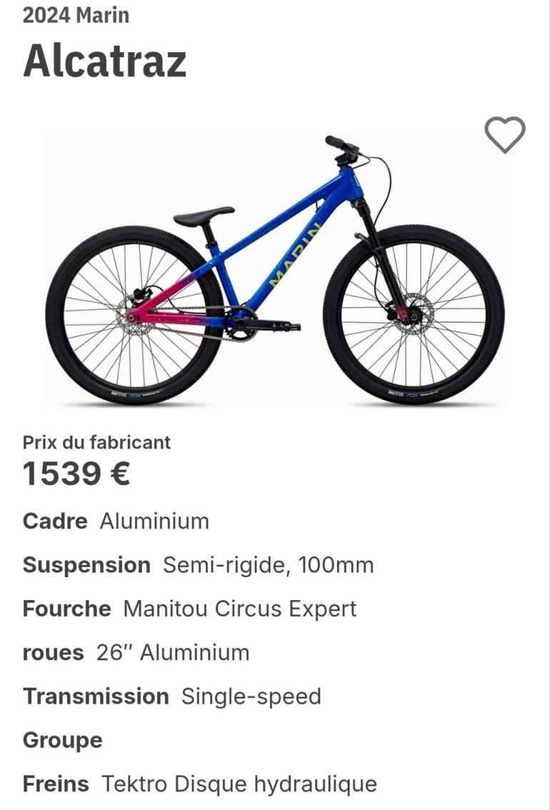 Gebrauchtes Marin Alcatraz 2024 2024 Mountainbike, Blau, 26 — Bild 3 von 3