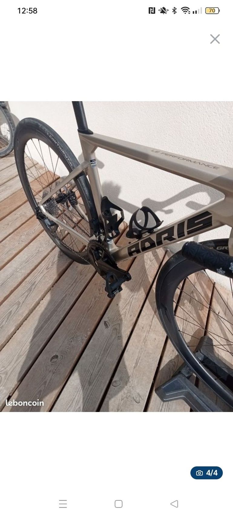 Used Adris Custom Shimano 105 Di2 2024 Road & Gravel, Light Gray — image 3 of 4