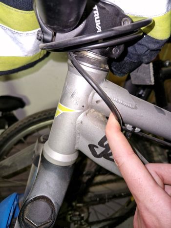 Gebrauchtes YT Custom Single Speed / Fixed Gear 2015 Mountainbike, Hellgrau — Bild 4 von 5