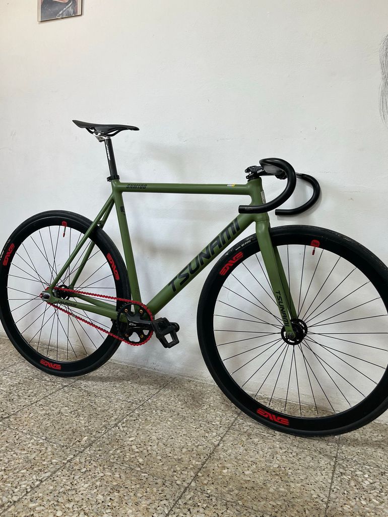 Gebrauchtes Tsunami Custom Shimano 105 2022 Road & Gravel, Grün — Bild 8 von 9