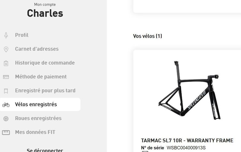 Used Specialized Tarmac SL7 Frameset 2023 Frameset 2023 Road & Gravel, Black — image 2 of 4