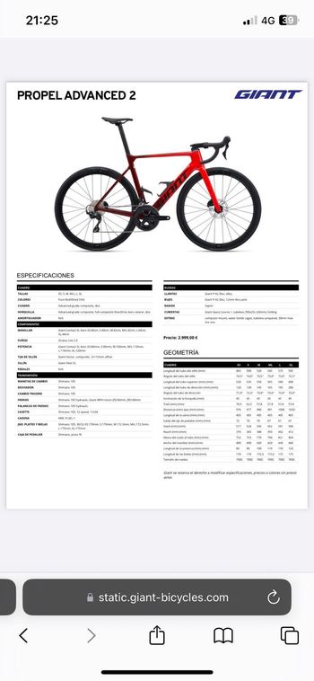Brugt Giant Propel Advanced 2 2024 2024 Road & Gravel — billede 3 af 3