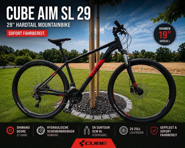 Używany CUBE AIM SL 29 2018 2018 Urban — zdjęcie 6 z 6