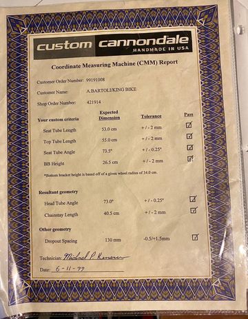Used Cannondale Custom Campagnolo Record 1999 Road & Gravel, Blue — image 6 of 13