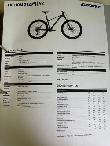 Used Giant Fathom 29 2 2023 2023 Mountainbike, Blue, 29 — image 11 of 11
